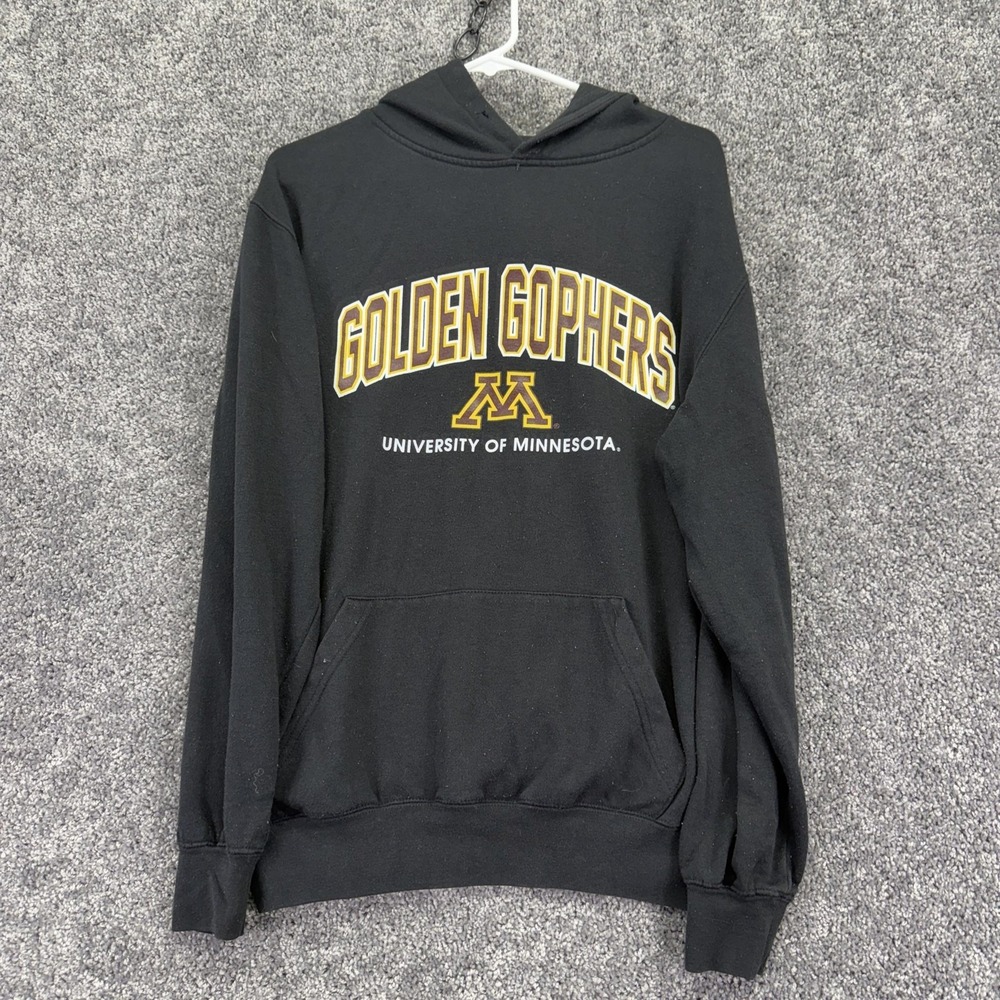 Minnesota Golden Gophers Hoodie Mens Medium Black NCAA Football Colosseum Fleece